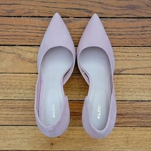 Aldo Light Pink Suede Heels, size 11